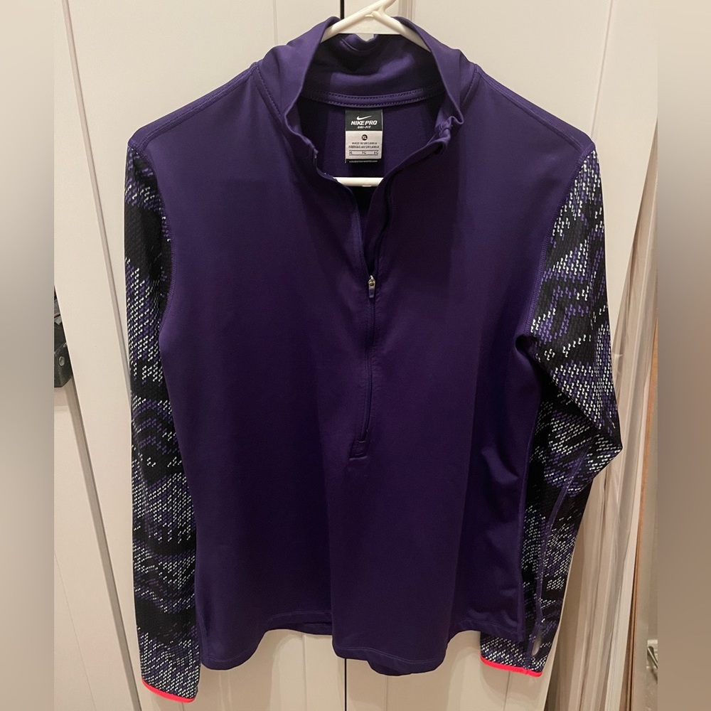 Nike Pro Dri Fit fleece lined long sleeve top